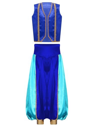 Alvivi Jungen Arabische Kleidung Satin Weste Jacke mit Haremshose Arabische Prinz Kostüm Indische Kleidung Halloween Karneval Fasching Himmelblau 158-164 Alvivi Jungen Arabische Kleidung Satin Weste Jacke mit Haremshose Arabische Prinz Kostüm Indische Kleidung Halloween Karneval Fasching Himmelblau 158-164 von Alvivi