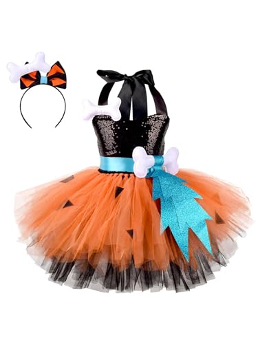 Alvivi Kinder Baby Mädchen Steinzeit Feuerstein Kostüm Prinzessin Tutu Kleid Mit Haarreif Cosplay Halloween Karneval Faschingskostüme Schwarz 98-104 Alvivi Kinder Baby Mädchen Steinzeit Feuerstein Kostüm Prinzessin Tutu Kleid Mit Haarreif Cosplay Halloween Karneval Faschingskostüme Schwarz 98-104 von Alvivi