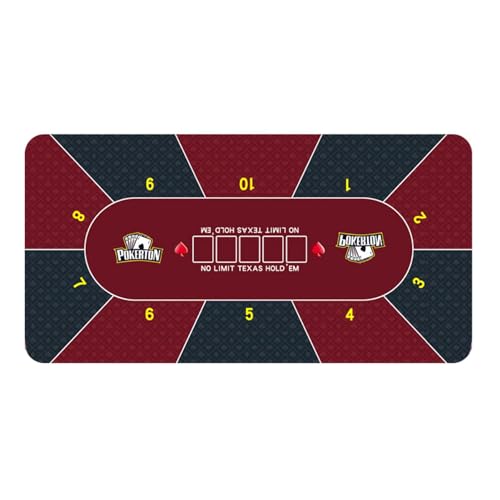 Alwida Pokertischdecke | Gummi-Großspieltischmatte 120x60cm | rutschfeste Pokermatte – Kartentisch-Abdeckungen, Poker-Tischauflage für Pokerpartys, Mottopartys, Pokerabende, Zusammenkünfte von Alwida