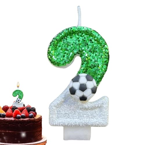 Geburtstags-Zahlenkerzen, Glitzernde Fußball-Kerzen-Dekorationen, Dekorationszubehör, Parfümfreie Zahlen, Kerzen-Kuchenaufsatz Mit Pailletten, Kreative Kuchendekoration Für Geburtstag, Hochzeit, Jubil Geburtstags-Zahlenkerzen, Glitzernde Fußball-Kerzen-Dekorationen, Dekorationszubehör, Parfümfreie Zahlen, Kerzen-Kuchenaufsatz Mit Pailletten, Kreative Kuchendekoration Für Geburtstag, Hochzeit, Jubil von Alwida
