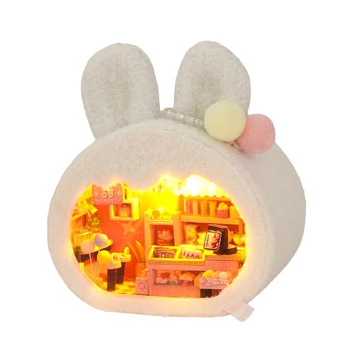 Hasen-Puppenhaus Für Kinder – Polyester-Puppenhaus In Niedlicher Hasenform | Langlebiges Puppenhaus Mit Tiermotiv, Tragbares Puppenhaus Mit Niedlichem Hasen, Leichtes Puppenhaus In Tierform Für Freund Hasen-Puppenhaus Für Kinder – Polyester-Puppenhaus In Niedlicher Hasenform | Langlebiges Puppenhaus Mit Tiermotiv, Tragbares Puppenhaus Mit Niedlichem Hasen, Leichtes Puppenhaus In Tierform Für Freund von Alwida