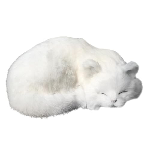 Plüschkatzenpuppe - 8,3 Zoll realistische schlafende süße Katze | Vielseitiges schlafendes süßes Katzentier | Verspielte Schlafkatzenpuppen aus Kunstfell | Fake Cat Fotografie Requisite für Kinder, Fo Plüschkatzenpuppe - 8,3 Zoll realistische schlafende süße Katze | Vielseitiges schlafendes süßes Katzentier | Verspielte Schlafkatzenpuppen aus Kunstfell | Fake Cat Fotografie Requisite für Kinder, Fo von Alwida