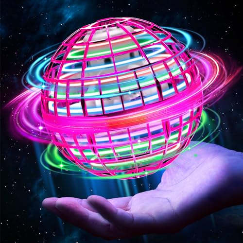 Fliegender Ball,Hand Controlled Hover Ball,Magic Fly Orb Schwebender Ball mit LED Licht Flying Spinner Mini Drohne Für Kinder Geschenke Für Jungen Mädchen Indoor Outdoor von Alyssa