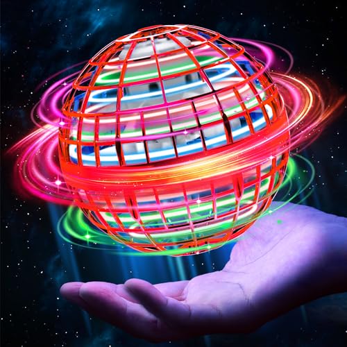 Fliegender Ball,Hand Controlled Hover Ball,Magic Fly Orb Schwebender Ball mit LED Licht Flying Spinner Mini Drohne Für Kinder Geschenke Für Jungen Mädchen Indoor Outdoor von Alyssa