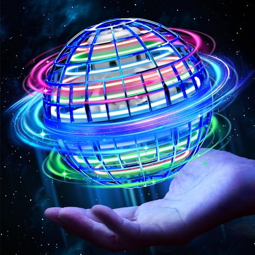 Fliegender Ball,Magic Flying Orb Ball,Hand Controlled Hover Ball Schwebender Ball mit LED Licht Flying Spinner Mini Drohne Für Kinder Geschenke Für Jungen Mädchen Indoor Outdoor von Alyssa