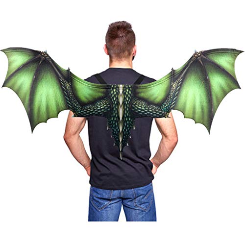 AmaMary Drachenflügel Erwachsene, Halloween Dinosaurio Drachenkostüm Cosplay Flügel Zubehör Drachenflügel Erwachsene (Grün) von AmaMary