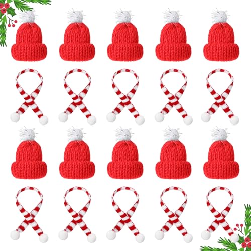 Amabro 20 Stück Weihnachtsmützen für Flaschen,Flaschenmütze Weihnachten,Weihnachtsmütze Schal Set Mini Kleine Mützen Zum Basteln Pullover Strickmütze Nikolausmütze Weinflasche Abdeckung Puppenhaus Amabro 20 Stück Weihnachtsmützen für Flaschen,Flaschenmütze Weihnachten,Weihnachtsmütze Schal Set Mini Kleine Mützen Zum Basteln Pullover Strickmütze Nikolausmütze Weinflasche Abdeckung Puppenhaus von Amabro