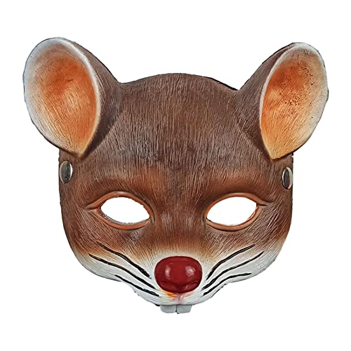 3D Ratten Halbgesichtsmaske Kostüm Cosplay Maskerade Gesichtsmaske Ratte Tier Maske für Bühnenauftritte, Fasching, Rollenspiele, Requisiten, Festival von Amagogo