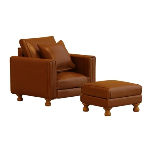Amagogo 1/12 Puppenhaus Sofa Puppenzubehör Dekoration Lebensszene Mikrolandschaft Mini Modell Möbel für Zuhause Schlafzimmer Dekor, Braunes Einzelsofa Amagogo 1/12 Puppenhaus Sofa Puppenzubehör Dekoration Lebensszene Mikrolandschaft Mini Modell Möbel für Zuhause Schlafzimmer Dekor, Braunes Einzelsofa von Amagogo
