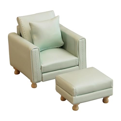 Amagogo 1/12 Puppenhaus Sofa Puppenzubehör Dekoration Lebensszene Mikrolandschaft Mini Modell Möbel für Zuhause Schlafzimmer Dekor, Grünes Einzelsofa Amagogo 1/12 Puppenhaus Sofa Puppenzubehör Dekoration Lebensszene Mikrolandschaft Mini Modell Möbel für Zuhause Schlafzimmer Dekor, Grünes Einzelsofa von Amagogo