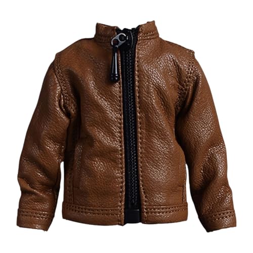 Amagogo 1/12 Skala -Figur PU Lederjacke, handgefertigte Puppenkleidung, Miniaturkleidung für 6 -Zoll -männliche Figuren, Puppenmodellzubehör, Braun Amagogo 1/12 Skala -Figur PU Lederjacke, handgefertigte Puppenkleidung, Miniaturkleidung für 6 -Zoll -männliche Figuren, Puppenmodellzubehör, Braun von Amagogo