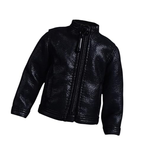 Amagogo 1/12 Skala -Figur PU Lederjacke, handgefertigte Puppenkleidung, Miniaturkleidung für 6 -Zoll -männliche Figuren, Puppenmodellzubehör, Schwarz Amagogo 1/12 Skala -Figur PU Lederjacke, handgefertigte Puppenkleidung, Miniaturkleidung für 6 -Zoll -männliche Figuren, Puppenmodellzubehör, Schwarz von Amagogo