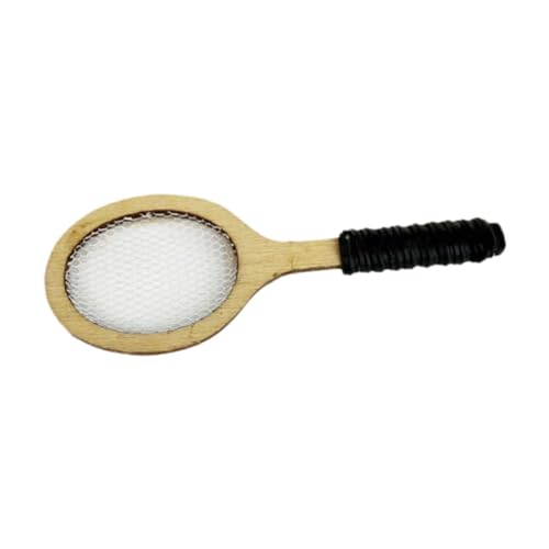 Amagogo 1/12 Skala Tennisschläger Desktop Mini Tennis Schläger Lebensszene Simulation Zubehör Spielzeug handgefertigt Mini Model Dekor von Amagogo
