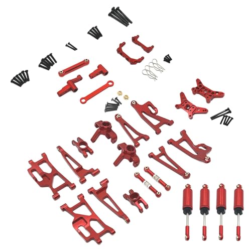 Amagogo 1/14 RC Autos Metall Ersatzteile 14209 14210 RC Auto Metall Teile für 14209 14210 Lenkung 14209 Teile, Rot von Amagogo