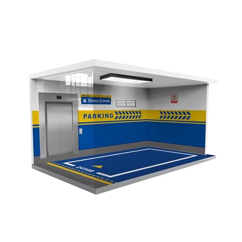 Amagogo 1/18 Garage Diecast Vitrine 40 x 24 x 20 cm mit Lichtern Container Schutz Mini Druckguss Auto Aufbewahrungsboxen, Blau Amagogo 1/18 Garage Diecast Vitrine 40 x 24 x 20 cm mit Lichtern Container Schutz Mini Druckguss Auto Aufbewahrungsboxen, Blau von Amagogo
