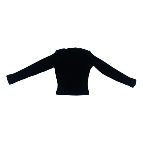 Amagogo 1/6 Langarm -Tops, Puppenkleidung, Actionfigur Kleidung, Miniatur -Freizeitplatten, für 12 "Actionfiguren Kleider ACCS, Schwarz von Amagogo