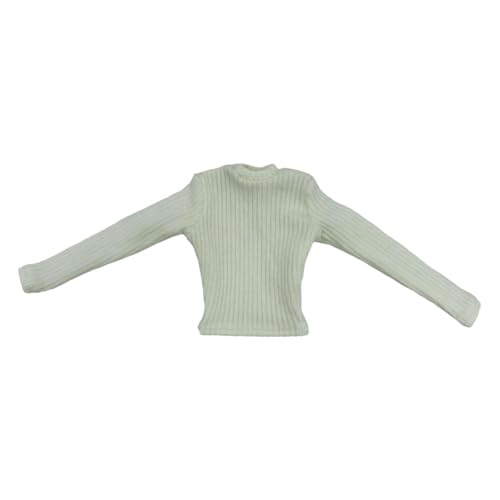 Amagogo 1/6 Langarm -Tops, Puppenkleidung, Actionfigur Kleidung, Miniatur -Freizeitplatten, für 12 "Actionfiguren Kleider ACCS, Weiß von Amagogo