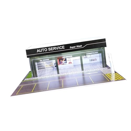 Amagogo 1/64 Modellauto-Vitrine, Diorama, Mikro-Landschaftsdekor, Dekoration, Szenario, staubdicht, mit leichtem Aufbewahrungsbox-Organizer, Autowaschanlage Amagogo 1/64 Modellauto-Vitrine, Diorama, Mikro-Landschaftsdekor, Dekoration, Szenario, staubdicht, mit leichtem Aufbewahrungsbox-Organizer, Autowaschanlage von Amagogo