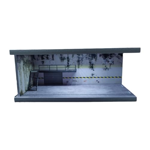 Amagogo 1/64 Parkplatz -Szene -Show -Show mit leichten realistischen Schutz Legierungslegierauto -Model Spielzeugausstellungsständer Wohnungsbaudekoration, Fc04 von Amagogo