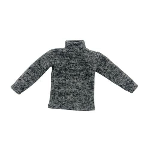 Amagogo 1: 6 Strickpullover Outfit Kostüm Retro Cosplay Langarm Pullover Basic Top für 12 -Zoll -Figuren Körperkleid Accessoire, Grau von Amagogo