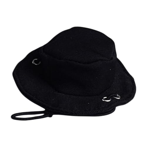 Amagogo 1:12 Cowboyhut Miniaturpuppenhut Dress Up Mini Western Hut Action Figur Accessoire Dekorative Hut für Puppenzubehör, Schwarz von Amagogo