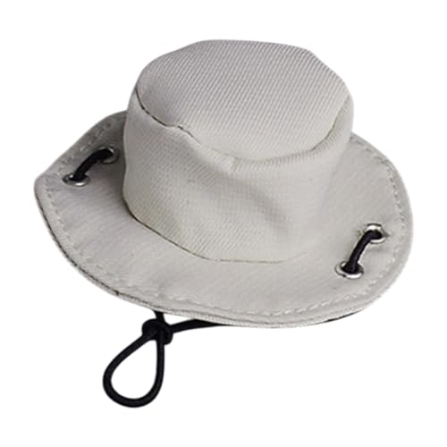 Amagogo 1:12 Cowboyhut Miniaturpuppenhut Dress Up Mini Western Hut Action Figur Accessoire Dekorative Hut für Puppenzubehör, Weiß von Amagogo