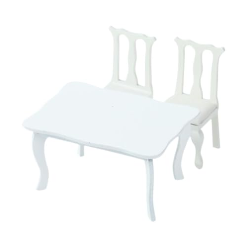 Amagogo 1:12 Dollhouse Tisch und Stuhl Set Miniaturmöbel Spielzeug, Rollenspiele, DIY tun Spielspielzeug, Hobby Crafts for Girls Kids von Amagogo