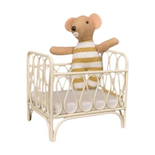 Amagogo 1:12 Puppenhaus, Nachttisch, Kinderbett, Miniaturmöbel, Zimmer, DIY-Ausstattung, kleine Mäuse, Puppe, winziges Kinderbett für Landschaftsdekorationen, Khaki-Maus-Puppe Amagogo 1:12 Puppenhaus, Nachttisch, Kinderbett, Miniaturmöbel, Zimmer, DIY-Ausstattung, kleine Mäuse, Puppe, winziges Kinderbett für Landschaftsdekorationen, Khaki-Maus-Puppe von Amagogo