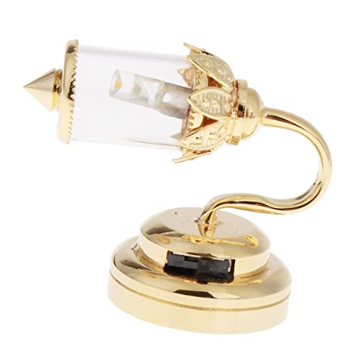 Amagogo 1:12 Puppenhaus Klar Lampenschirm LED Wandleuchte Lampe Kit Wohnkultur - Wandleuchte - 2 von Amagogo