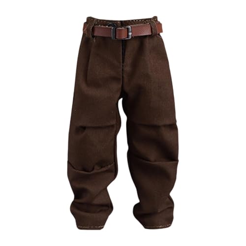 Amagogo 1:12 Skala -Miniatur -Haremhose und Gürtel, Actionfiguren Kleidung, für 6 '' männliche Puppenfiguren, Kostümzubehör, Dunkelbraune Hose von Amagogo
