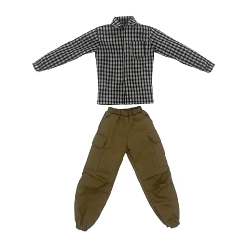 Amagogo 1:6 Actionfigur Kleidung Puppenkostüm Kariertes Hemd Hose, e, modische Miniaturkleidung für 12 Zoll männliche Puppenkörper Amagogo 1:6 Actionfigur Kleidung Puppenkostüm Kariertes Hemd Hose, e, modische Miniaturkleidung für 12 Zoll männliche Puppenkörper von Amagogo