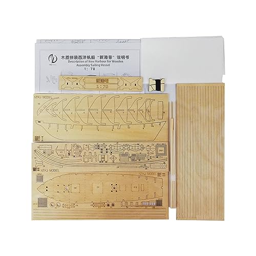 Amagogo 1:70 Maßstab Puzzle Segelboot Modell Schiff Schiff unmontiert Handwerk DIY Modell Amagogo 1:70 Maßstab Puzzle Segelboot Modell Schiff Schiff unmontiert Handwerk DIY Modell von Amagogo