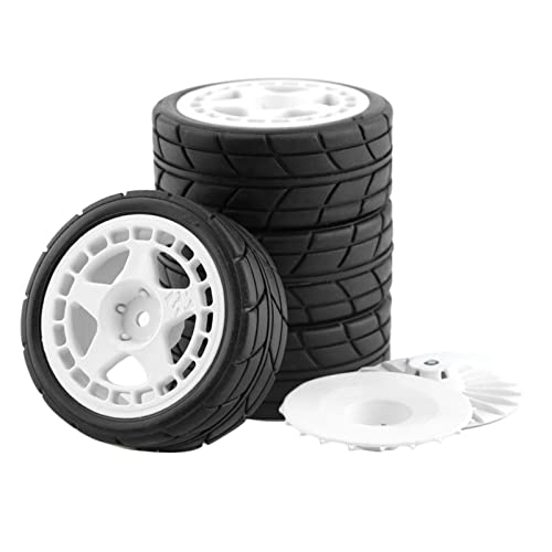 Amagogo 12 Räder Reifen Ersatzteile für XV01 1:10 Teile Auto LKW DIY, Stil B 4 Weiß von Amagogo