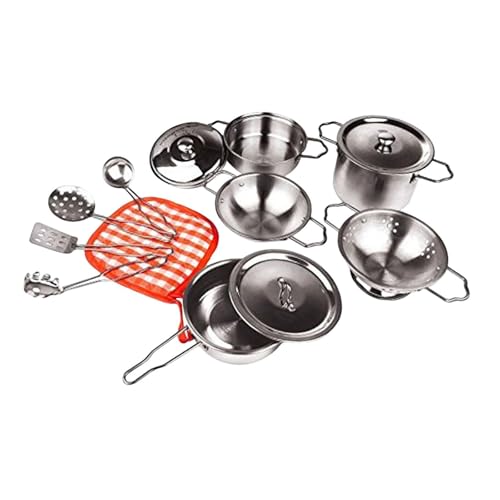 Amagogo 13-teiliges Spielset für Kinder, Töpfe und Pfannen, Spielzeug für Jungen und Mädchen, Küchenspielset für den Innenbereich, realistisches Amagogo 13-teiliges Spielset für Kinder, Töpfe und Pfannen, Spielzeug für Jungen und Mädchen, Küchenspielset für den Innenbereich, realistisches von Amagogo