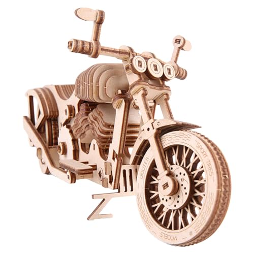 Amagogo 136 Teile 3D Holzpuzzle Motorradmodell Tragbare mechanische Modellbausätze Kunsthandwerk für Badezimmer Küche Kinder Hotels von Amagogo