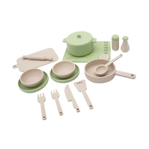 Amagogo 14-teiliges Küchenspielzeug, Küchenspiel- und Kochset, lustiges Spielset, Partygeschenke, Spielküchenzubehör für Jungen und Mädchen, GrÜn Amagogo 14-teiliges Küchenspielzeug, Küchenspiel- und Kochset, lustiges Spielset, Partygeschenke, Spielküchenzubehör für Jungen und Mädchen, GrÜn von Amagogo
