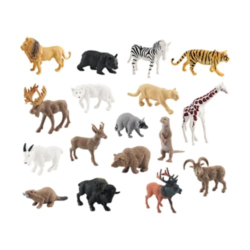 Amagogo 17x Tiere Modell Playset PVC handgefertigtes Handwerk Figuren Tiere Figuren Kinder Spielzeug Schreibtisch Ornament Yard Szene Ostergeschenk von Amagogo
