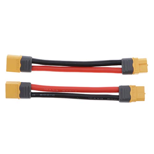 Amagogo 2 10 cm 10AWG XT60 Kabelbuchse Verlängerungskabel für RC von Amagogo