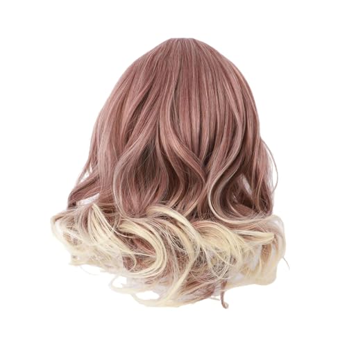 Amagogo 20 cm BJD-Puppenperücke, DIY-Bastelarbeiten, handgefertigt, hitzebeständige Faser, modisch, weich, für Puppendekoration, Kunstbedarf, lockiges von Amagogo