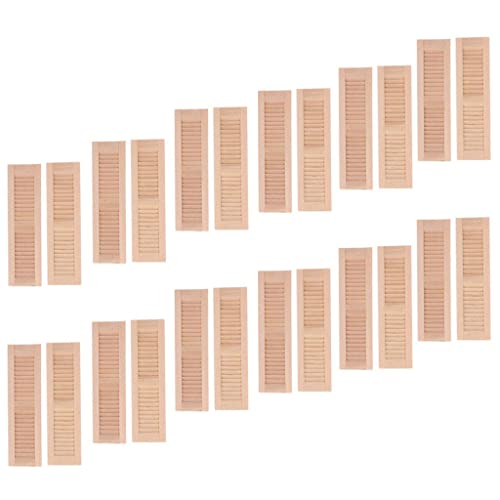 Amagogo 24 Stücke Unbemalt 1:12 Puppenhaus Holz Fensterläden Bausatz, Möbel DIY Bastelset Sammlung Amagogo 24 Stücke Unbemalt 1:12 Puppenhaus Holz Fensterläden Bausatz, Möbel DIY Bastelset Sammlung von Amagogo