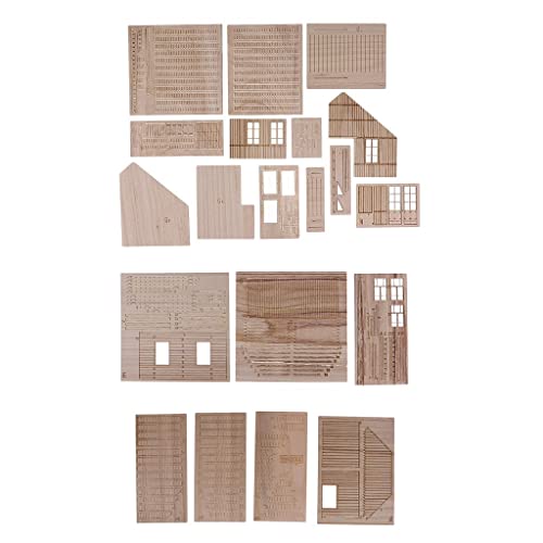 Amagogo 2Pack 1/35 Modellbau Holzruine Zubehör Dekoration Zubehör von Amagogo