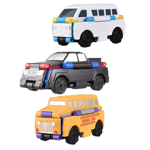 Amagogo 3 Stücke Transformierbare Autos Verformung Auto Frühe Pädagogische Sensorische Spielzeug Mini 2 in 1 Auto Spielzeug Flip Truck für Preis Dekoration, Technisches Fahrzeug von Amagogo