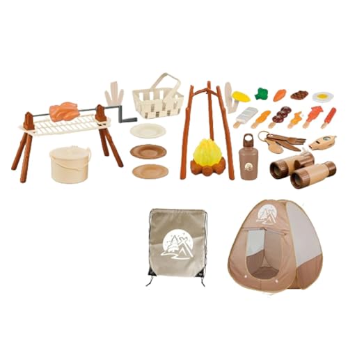 Amagogo 34-teiliges Campingausrüstungsset für Kinder, realistisches Campingspielzeug, Partyspielzeug für drinnen und draußen, Rollenspiel mit Lagerfeuer als von Amagogo