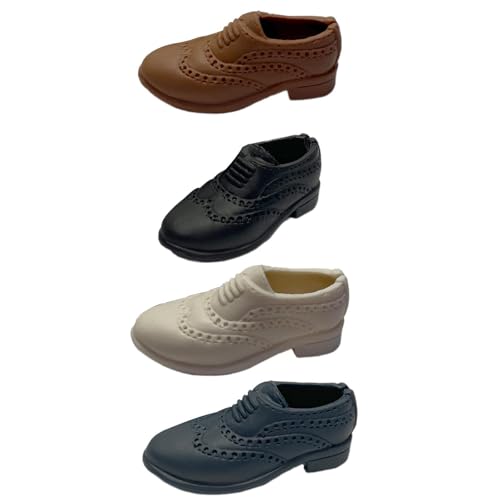 Amagogo 4 Stück Schuhe im Maßstab 1/6, handgefertigtes Spielzeug, Modemodell für 12-Zoll-Puppenmodell, männliches Figurenzubehör, A Amagogo 4 Stück Schuhe im Maßstab 1/6, handgefertigtes Spielzeug, Modemodell für 12-Zoll-Puppenmodell, männliches Figurenzubehör, A von Amagogo