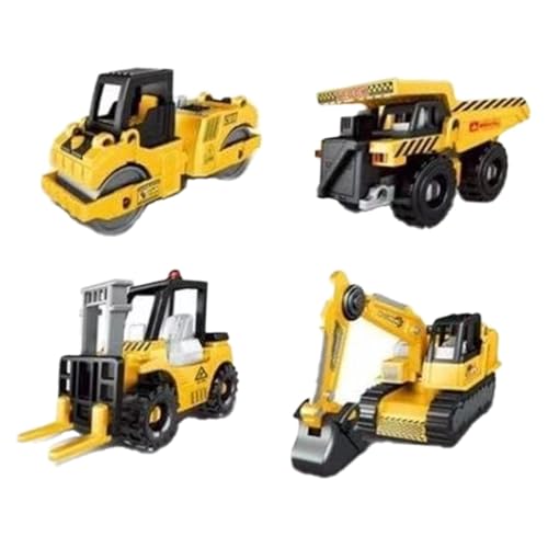 Amagogo 4 Stücke Baufahrzeuge Modelle Straße Trommel Montage Schreibtisch Dekoration Sammlerstapler DIY Handcrafts von Amagogo