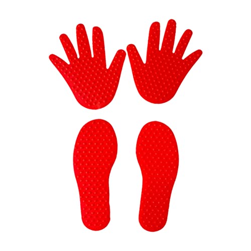 Amagogo 4 x berührbare Sportmarker, Koordination, Krabbeln, Springen, Kinder, Hände, Füße, sensorisches Spielzeug, Teppichhersteller für Outdoor-Boden, Rot Amagogo 4 x berührbare Sportmarker, Koordination, Krabbeln, Springen, Kinder, Hände, Füße, sensorisches Spielzeug, Teppichhersteller für Outdoor-Boden, Rot von Amagogo