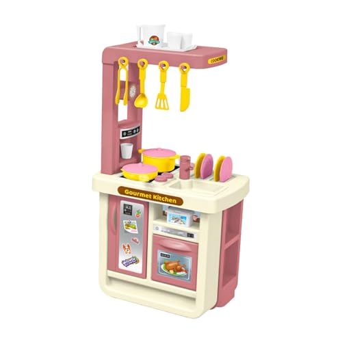 Amagogo 43-teiliges Küchen-Spielset, Spielzeug, vorgeben, Kochen, Spielset, realistisches Lern-Fähigkeitsspielzeug, Essen, Spielen, Geschirr-Set für, Rosa von Amagogo