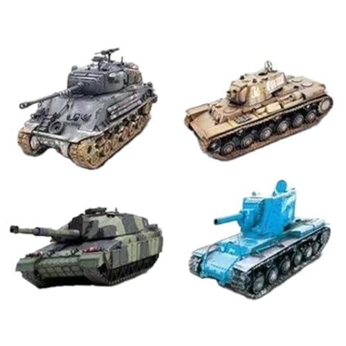 Amagogo 4PCS DIY Tank Tank Building Kit Desktop Dekoration Geburtstagsgeschenk Sammlerstücke Interaktive Spielzeug 4D -Rätsel Panzerfahrzeug von Amagogo