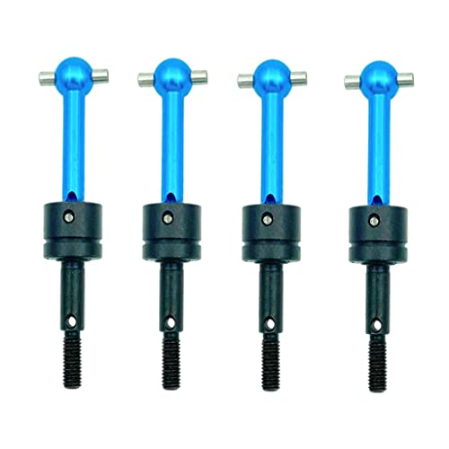Amagogo 4Pcs Metall Antriebswellen Ersatz Universalbaugruppe CVD 53792 für TT-01 TT01 TT-02 TT02 TA04 1/10 RC Auto Modifikation Zubehör Upgrade Ersatzteile - Blau von Amagogo