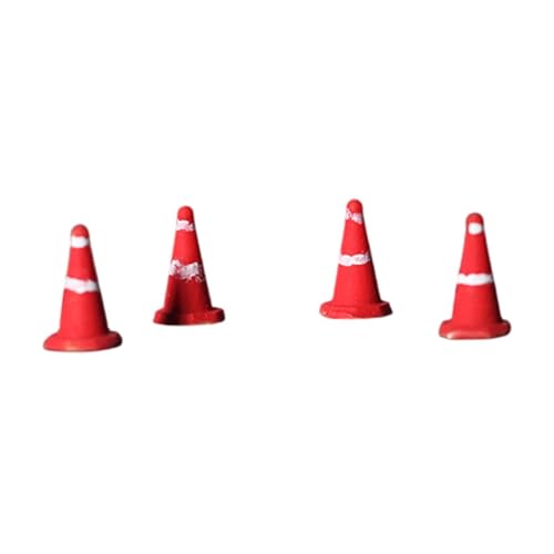 Amagogo 4X Miniatur-Verkehrskegel im Maßstab 1:64, Trainingskegel, Geschenke, Partygeschenke, Kinderspielzeug, Mini-Verkehrsschild für Jungen, Mädchen, Kinder von Amagogo